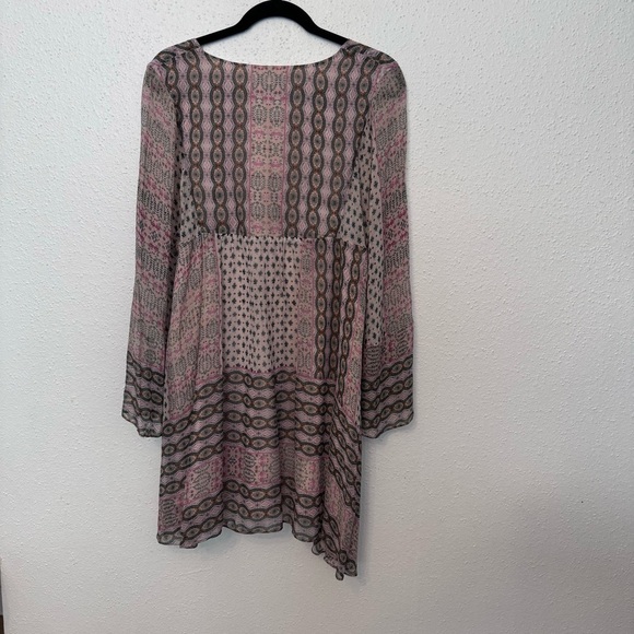 Rebecca Minkoff Women's Pink Blush Redland Dress Topanga Canyon Print Sz. Medium - Picture 6 of 9